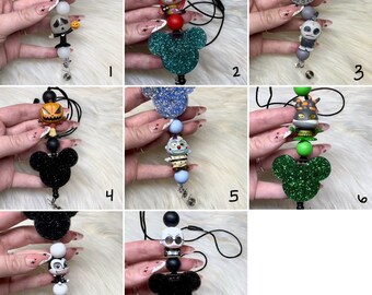 Nightmare Figure Badge Reel, Mouse  Badge Reel, Lanyard, Badge Reel, Badge Reel Nurse, Nurse Tag Teacher Badge Reel, Teacher Lanyard