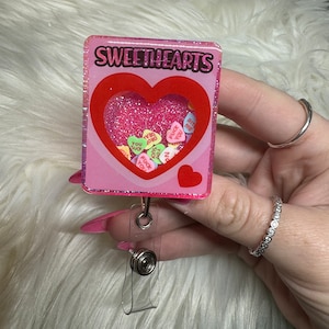 Not So Sweetheart Badge Reel, Retractable Badge Reel, Lanyard, Badge Reel, Valentines Badge Reel, Badge Reel Nurse, Teacher Lanyard