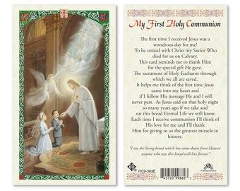 Jesus Giving Communion - My First Holy Communion | Prayer Card