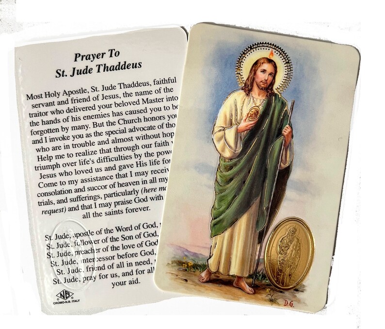 Prayer to Saint Jude Thaddeus Prayer Card Etsy