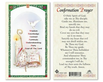 Confirmation Prayer Card
