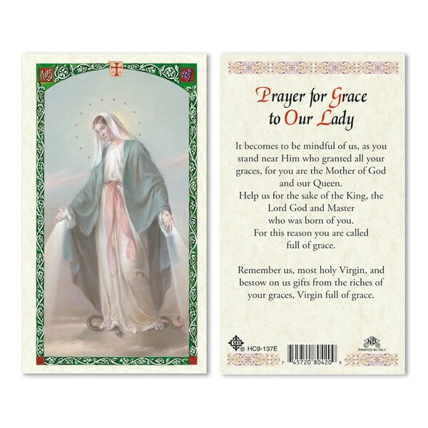 Our Lady of Grace - Prayer To | Prayer Card