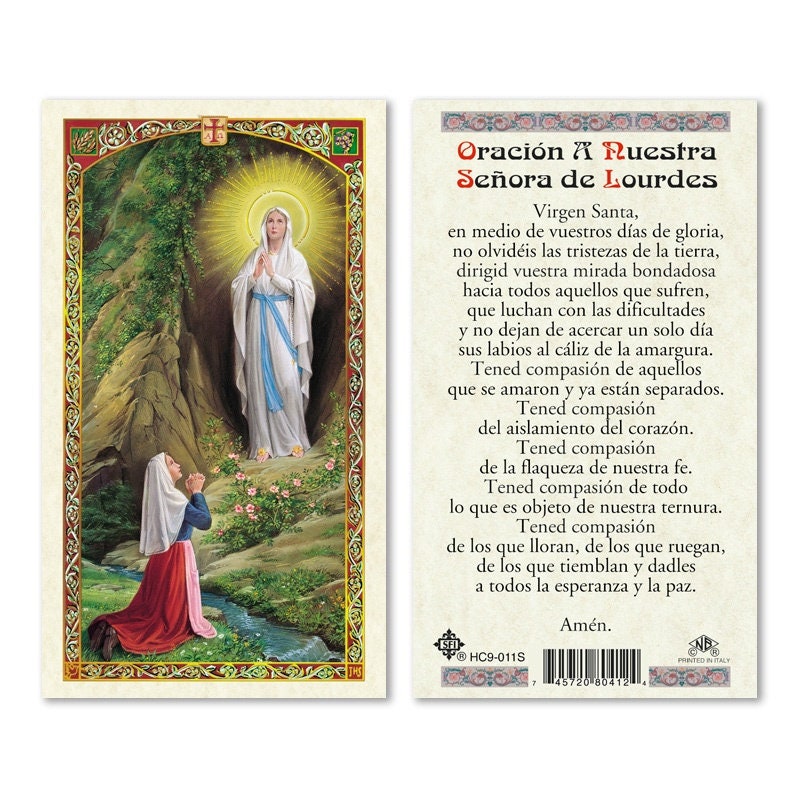 Our Lady of Lourdes. Oración a Nuestra Señora De Lourdes - Etsy