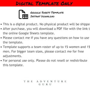 Dragon Boat Race Lineup Seating Roster Planning Template | Team Captain ...