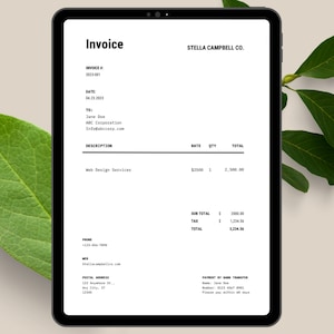Minimalistic Invoice Template