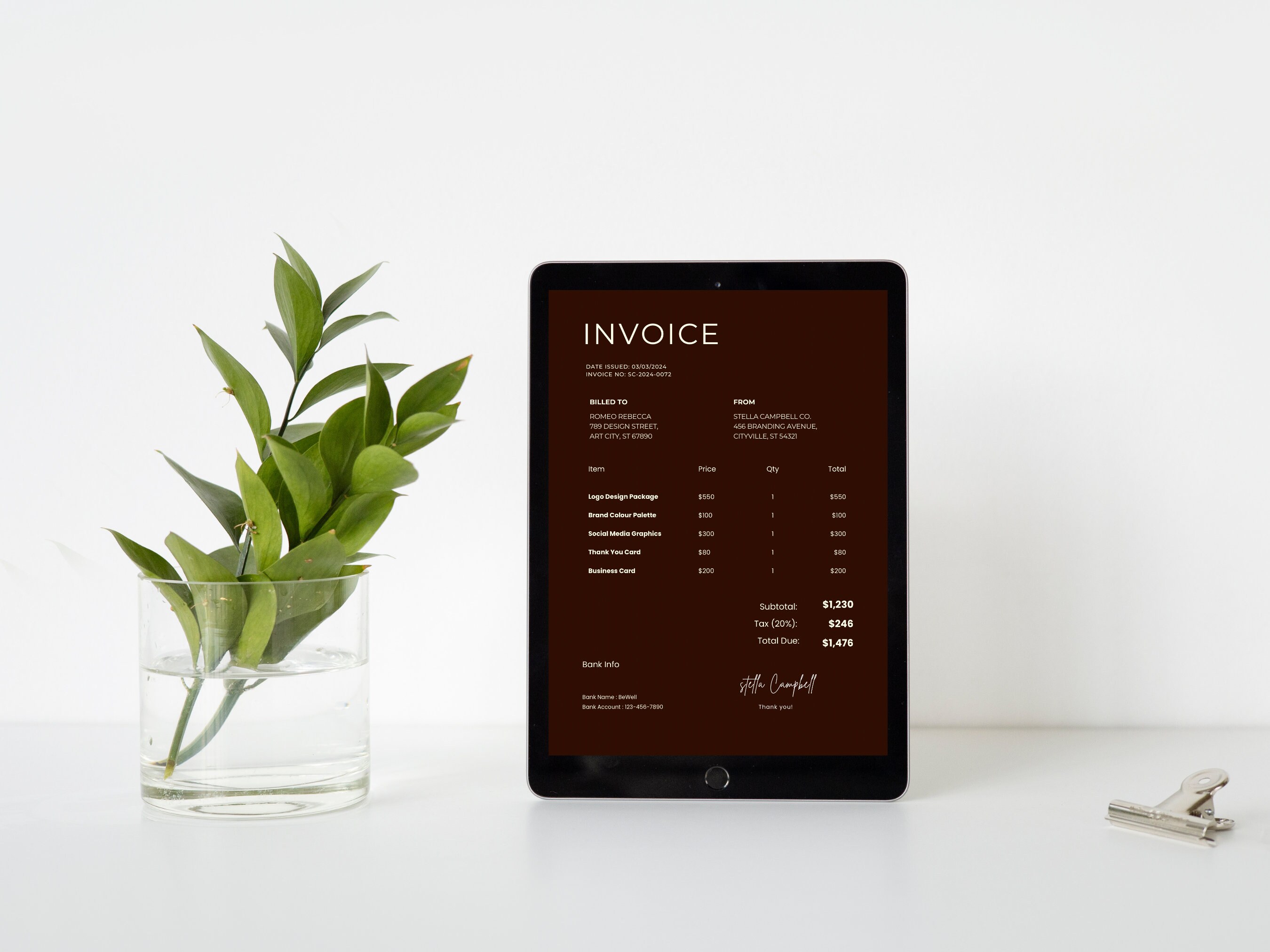 Receipt Editable Mini Minimalist Printable Receipt - Custom Business Template - Etsy