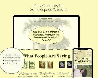 Squarespace 7.1 Template: Author Website Design (Digital Download)