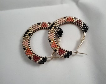 Beaded Hoop Earrings