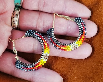 Fired! Beaded Hoop Earrings