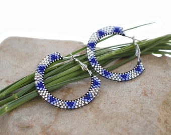 Beaded Hoop Earrings