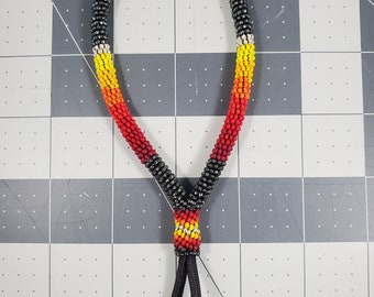 Fire Powered! Beaded Wristlet Keychain