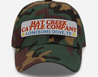 Sombrero de camuflaje Lonesome Dove; Sombrero de camuflaje de Hat Creek Cattle Company Augustus Gus Mcrae Rambler, novela de libro del oeste