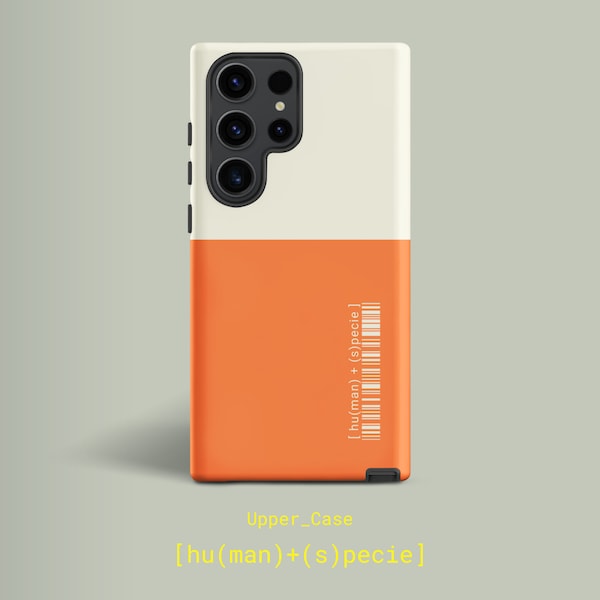 Futuristic Samsung Case | Orange & Beige Design for Samsung Galaxy S10, S20, S21, S22, S23 Ultra for Sci-Fi Lovers