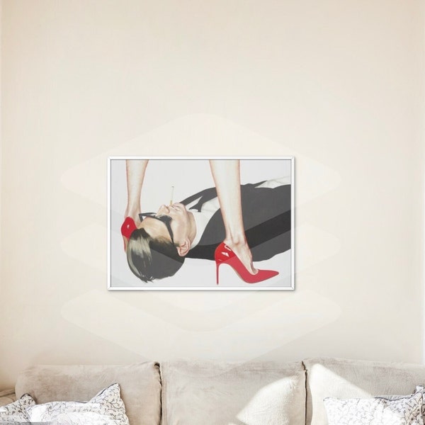 Ruby Red Heels, Trendy Retro Wall Art, Vintage
