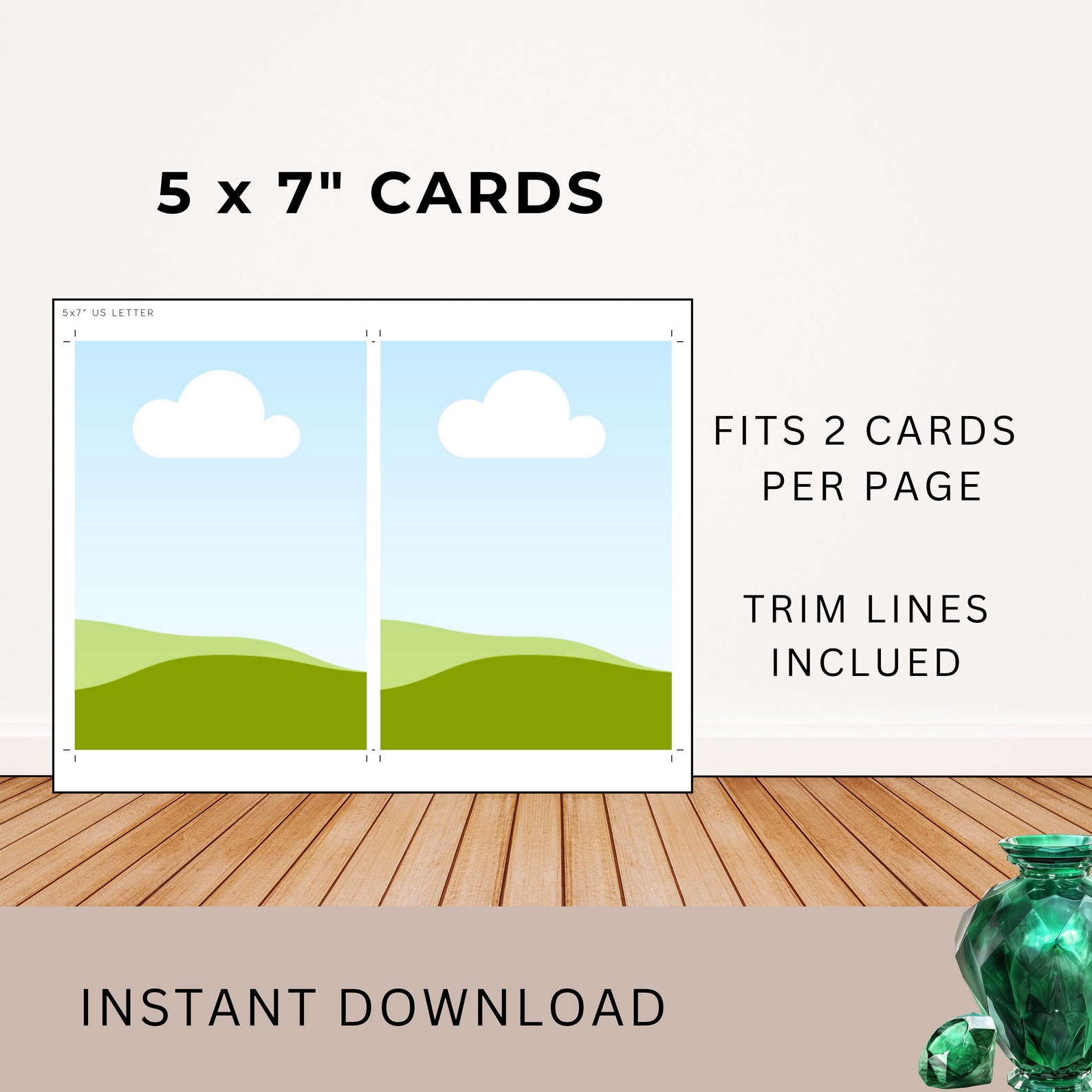 Printing Template 5 X 7 Inch Print and Cut Canva Multi Page Template ...