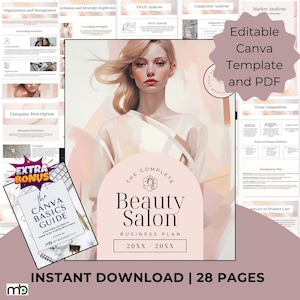 Beauty Salon Business Plan, Beauty Salon Template, Beauty Business, Cosmetic Business, Makeup Business, Business Plan Template, Hair Salon