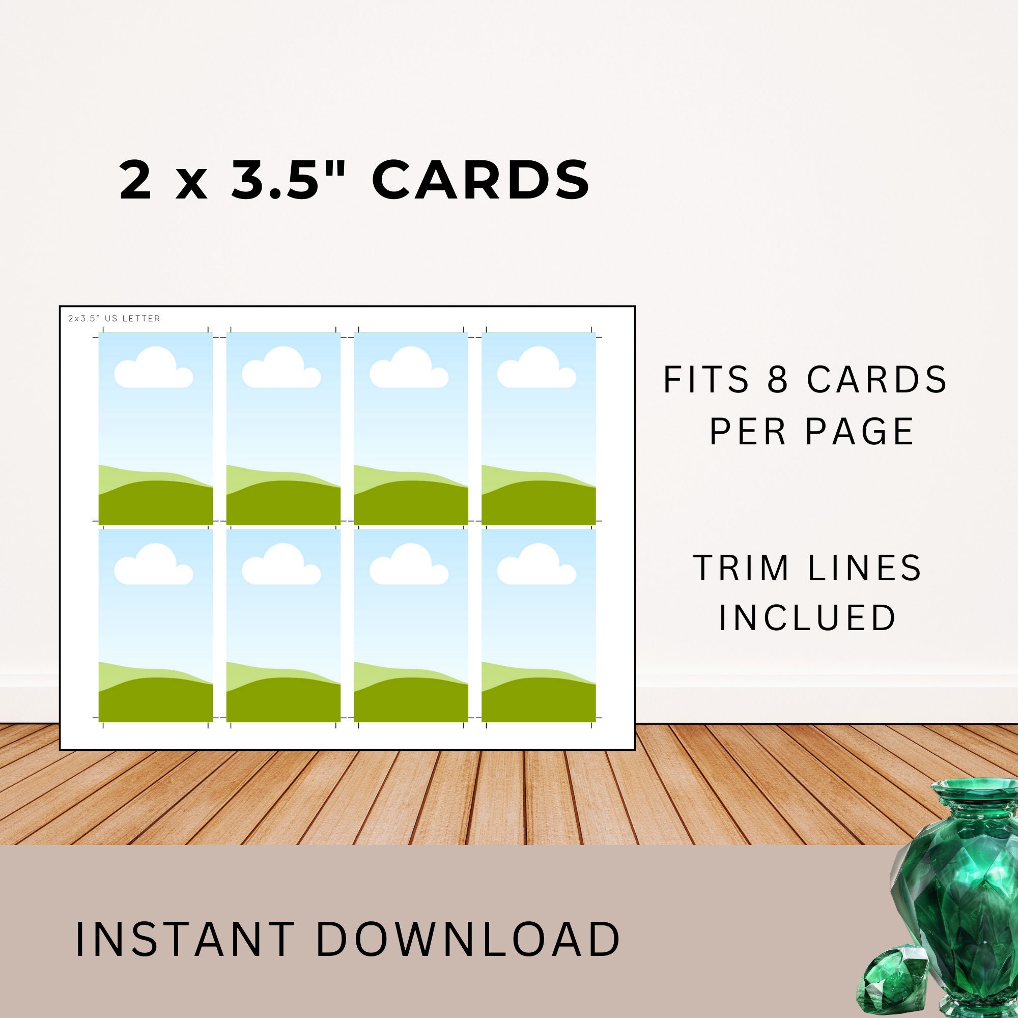 Printing Template 2 X 3.5 Inch Print and Cut Canva Multi Page Template
