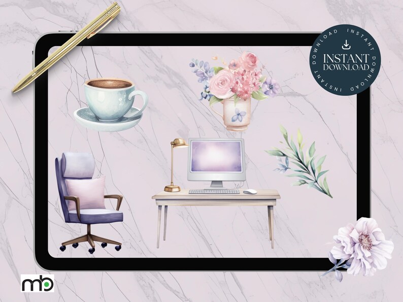 Content Creatore Sticker Content Creator Digital Stickers, Content Themed, Desk, Chair, Office ...