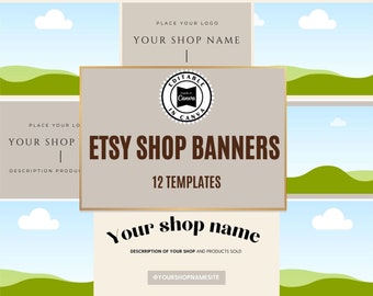 Etsy Shop Banner, Etsy Store Banner, Banner Display, Etsy Big Banner, Etsy Shop Template, Product Mockup, Canva Template, Etsy shop Template