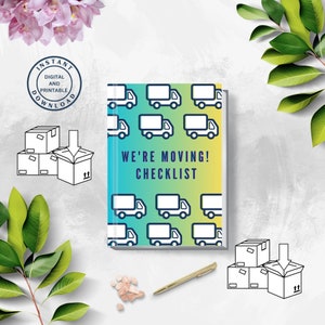 Moving Checklist, Moving Planner, Moving Template, Moving Guide, Digital Moving Checklist, Printable Moving Checklist, Relocation planner