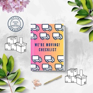 Moving Checklist, Moving Planner, Moving Template, Moving Guide, Digital Moving Checklist, Printable Moving Checklist, To-do list, Relocate
