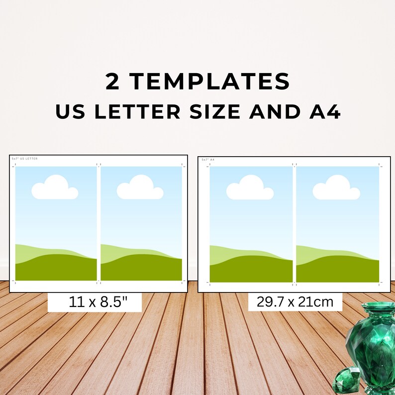 Printing Template 5 X 7 Inch Print and Cut Canva Multi Page Template ...