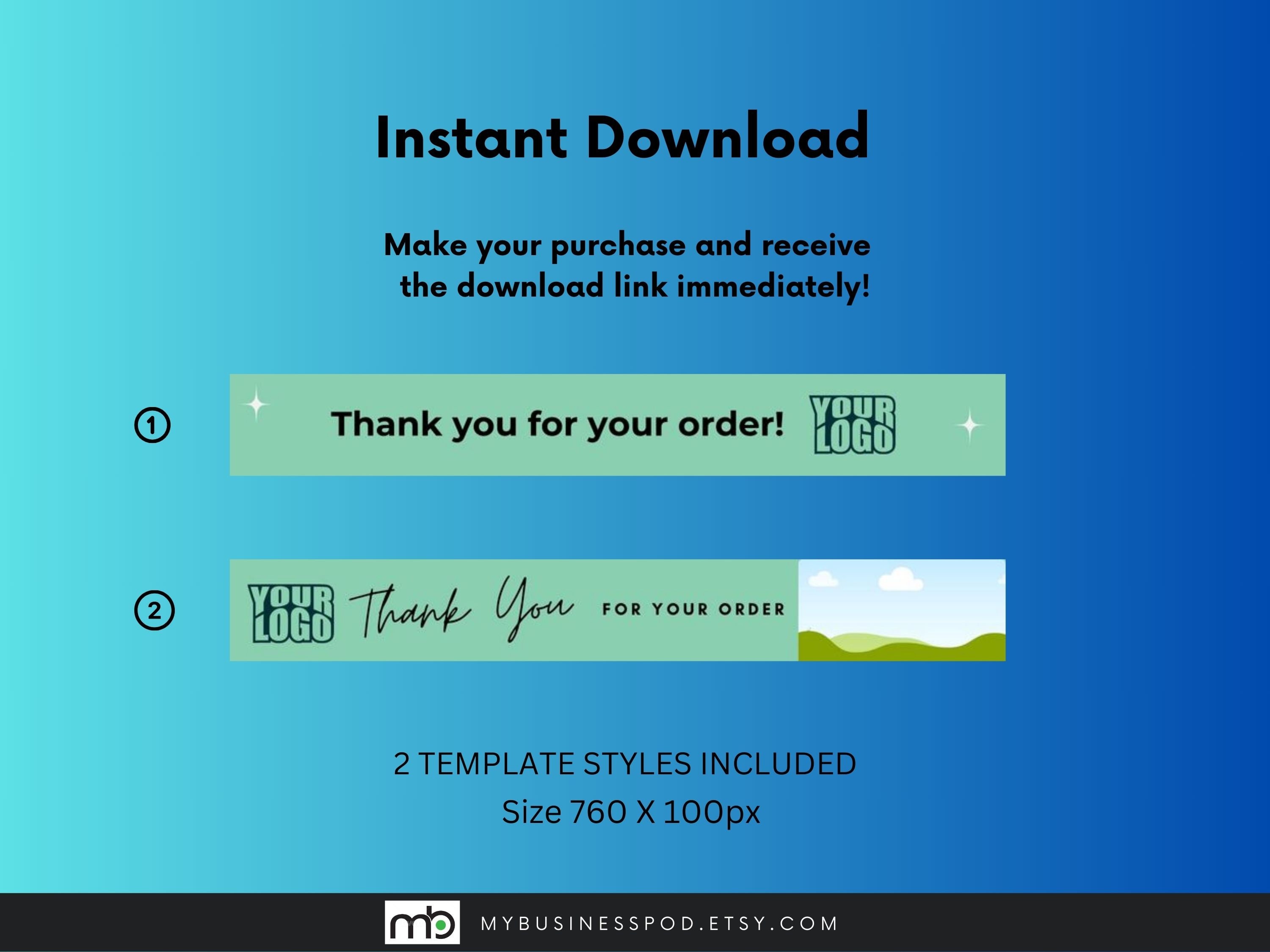 Etsy Receipt Banner Canva Templates, Etsy Receipt Banner, Etsy Order
