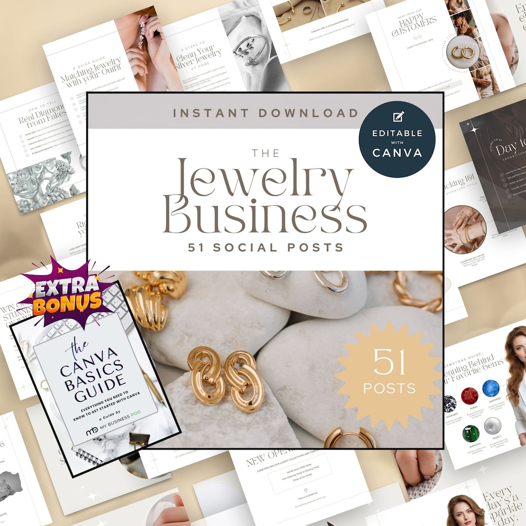 Social Media Templates for Jewelry Business, Social Media Templates for ...