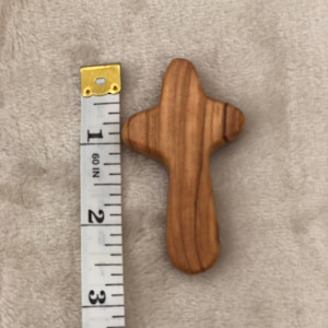 Holy Land Olive Wood Comfort Cross, Handheld Palm Praying Cross ...