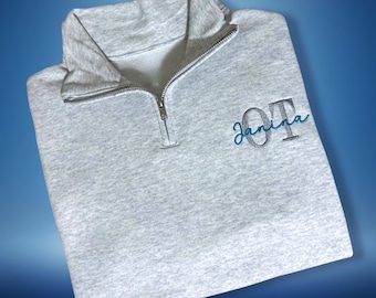 Custom embroidered occupational therapy quarter zip personalized with name OT graduation gift Occupational therapy assistant sweatshirt OTA