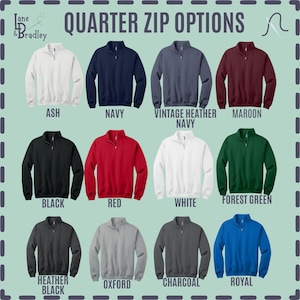 Custom Embroidered Teacher Quarter Zip With Name Back to School Teacher ...