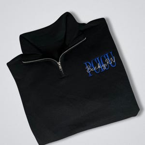 Premium Medical Staff Sweatshirt Personalized Quarter Zip Pullover Custom Embroidered Details Professional Unit Name Cotton Blend Material Multiple Size Options Available Comfortable Work Essential Quality Construction Cozy Warm Layer