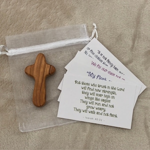 Holy Land Olive Wood Comfort Cross, Handheld Palm Praying Cross ...