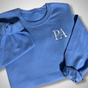 Custom embroidered Physicians Assistant crewneck sweatshirt with credential and personalized name PA student graduation gift PA-C pullover