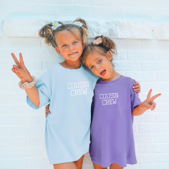Cousin Crew Shirt Matching Outfit Custom Embroidered Family Top Quality Cotton Youth Tshirt Comfortable Child Vacation Clothing Beach Trip