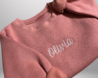 Personalized Embroidered Toddler Sweatshirt, Custom Name Shirt Infant