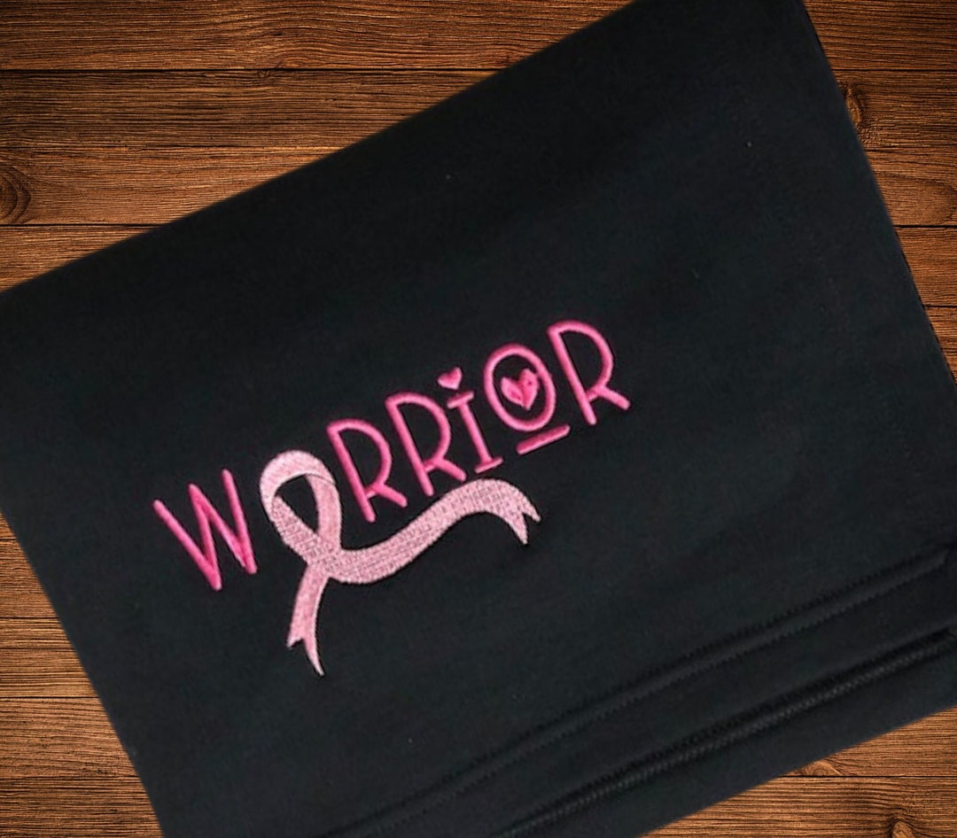 Personalized Embroidered Chemo Blanket Gift for Breast Cancer Patient