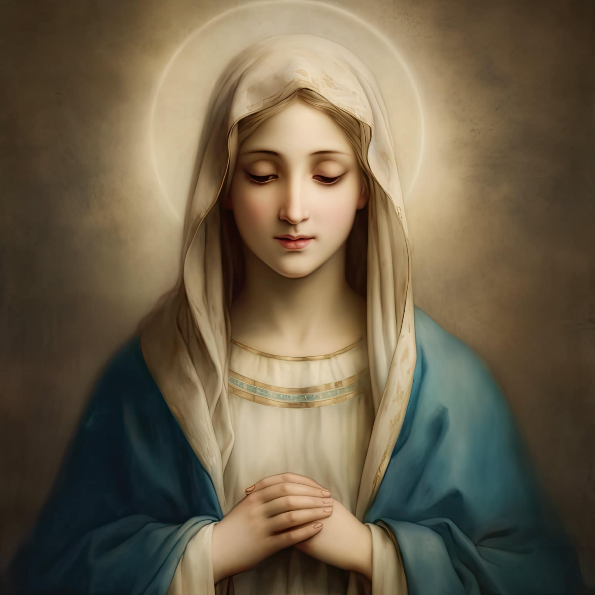 The Blessed Virgin Mary in Prayer, Digital Download Etsy