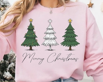 プレッピーなクリスマスツリー SVG/PNG、コケットリボン PNG、メリークリスマスシャツのデザイン、コケットメリークリスマス SVG