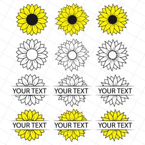 Sunflower SVG, Floral, Sunflower Png, PNG, EPS, Sunflowers Bundle, Sunflower Outline Svg, Sunflower Monogram, Wild Flower Svg, Flower Svg