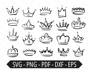 Royal Crown SVG File, King Crown SVG, Queen Crown SVG, Princess Tiara Svg, File For Cricut, For Silhouette, Cut File, Dxf, Png, Svg