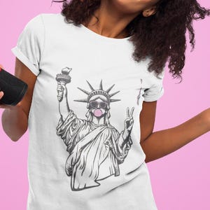 Estátua da Liberdade 4 de Julho svg PNG, EUA PNG, América 4 de Julho svg, 4 de Julho PNG popular, América PNG, Camiseta American Girl, Sublimação