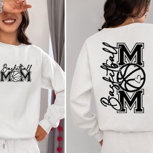 Basketball Mom SVG PNG, Basketball png, Basketball Mom Shirt front and back, Basketball SVG Files, Basketball Vector, Basketball Clip Art