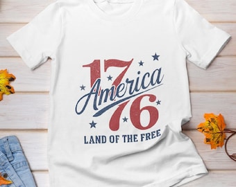 1776 America Land of the Free PNG: Patriotic USA Digital Download