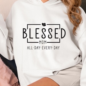 gesegnete Mutter SVG, gesegnete Mutter PNG, Mutter zwart, Mutter Shirt SVG, Muttertag zwart, Mutter Leben Blatt, beste Mutter Blatt, Junge Mutter Blatt, Mädchen Mutter Blatt, Cricut