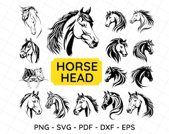 Paquete SVG de caballos: Gráficos de silueta para Cricut (descarga digital)