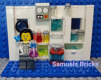 Mittleres Arbeitslabor Kundenspezifische Mini-Ziegelsteinszene - Laborwissenschaftler-Impfstoff