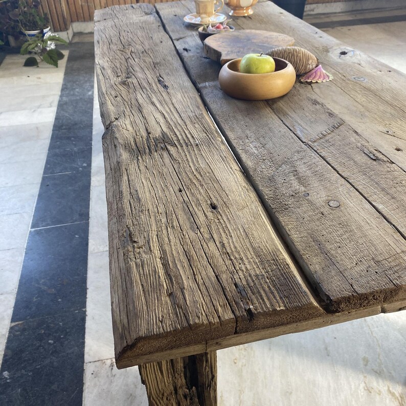 Rustic Coffee Table Handmade for Living Room Live Edge Side Table Wood