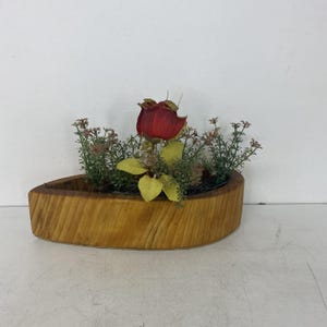 Handgemachte einzigartige hölzerne Blumenvase • Pflanzer für Pflanzen, Blumentopf / Innenbereich, natürliches dekoratives Wohndesign Einzigartiges Geschenk für Sie