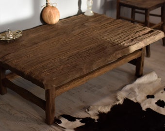 Rustic Coffee Table Handmade For Living Room Live Edge Side Table Wood Rustic Mid Century Farmhouse Furniture Rectangular Barnwood Gift